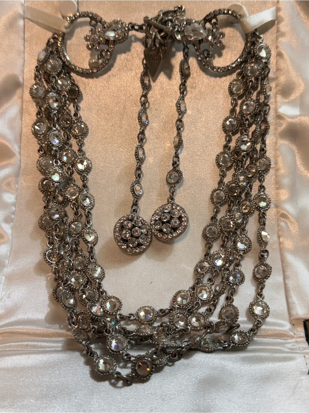 Rodrigo Otazu Crystal Multi-Strand Necklace - Back Draping Rare